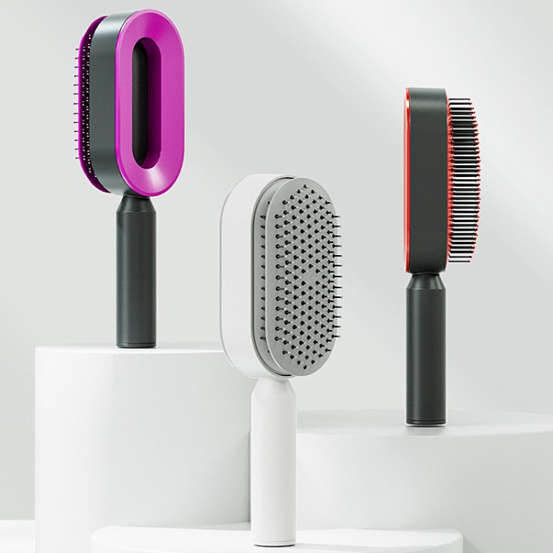 Cleaning Anti-Static Hair BrushSkin and SatinMy StoreIntroducing the Self Cleaning Hair Brush for Women, a game-changer in hair care. This innovative hairbrush not only helps detangle and style your hair but also offerSelf Cleaning Anti-Static Hair Brush