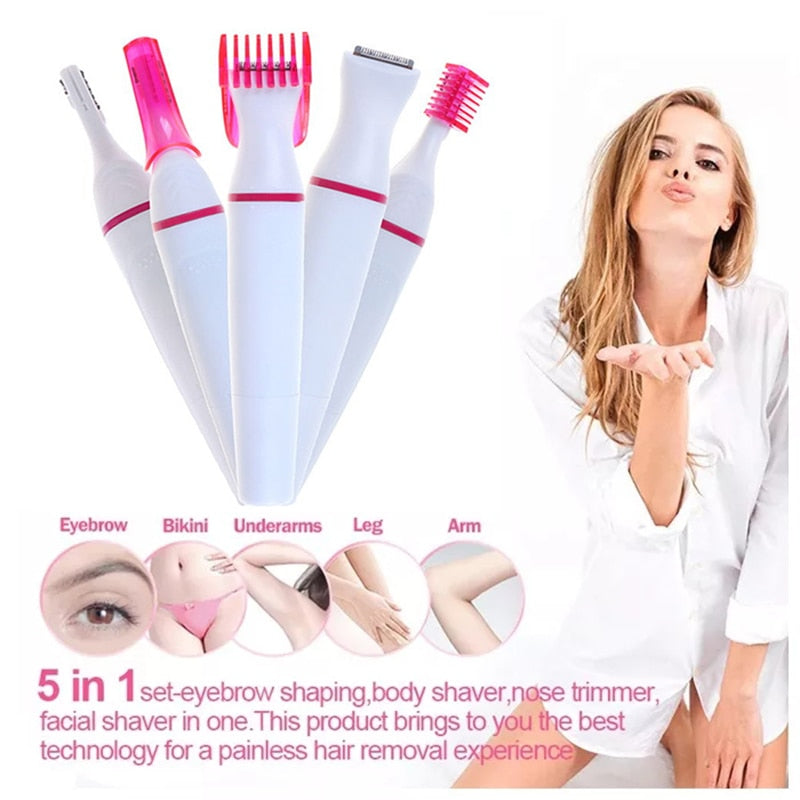 1 Multifunction Hair Removal ComboSkin and SatinMy StoreLooking for a powerful, efficient and painless way to take care of your hair removal needs? Look no further than the 5 In 1 Multifunction Hair Removal Combo! This hi5 In 1 Multifunction Hair Removal Combo