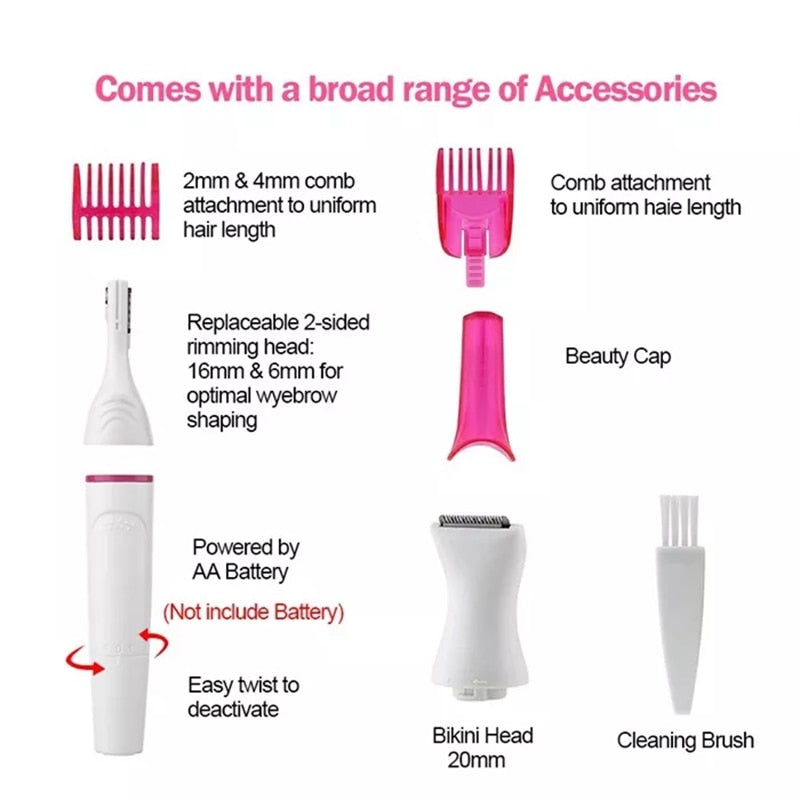 1 Multifunction Hair Removal ComboSkin and SatinMy StoreLooking for a powerful, efficient and painless way to take care of your hair removal needs? Look no further than the 5 In 1 Multifunction Hair Removal Combo! This hi5 In 1 Multifunction Hair Removal Combo