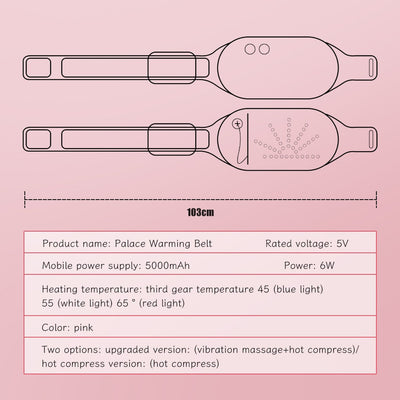 Electric Heated Hot Compress Belt MassagerSkin and SatinMy StoreIntroducing our Menstrual Heating Pad - the ultimate solution to alleviate menstrual pain and discomfort for women and girls! This warm palace hot waist belt is desiElectric Heated Hot Compress Belt Massager