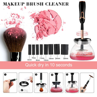 Makeup Brush Automatic CleanerSkin and SatinMy StoreIntroducing our innovative Makeup Brush Cleaner and Dryer, the ultimate time-saving solution for cleaning your makeup brushes. This automatic cleaning 'washing machiMakeup Brush Automatic  Cleaner and Dryer