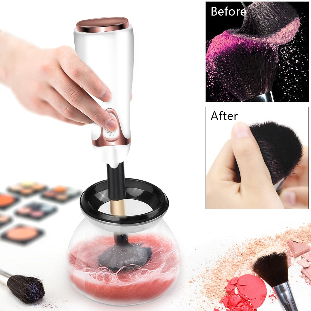 Makeup Brush Automatic CleanerSkin and SatinMy StoreIntroducing our innovative Makeup Brush Cleaner and Dryer, the ultimate time-saving solution for cleaning your makeup brushes. This automatic cleaning 'washing machiMakeup Brush Automatic  Cleaner and Dryer