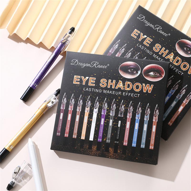 12 Colors Eyeshadow Pencil SetSkin and SatinSkin and StainElevate your eye makeup game with our 12 Colors Eyeshadow Pencil Set. These shimmering eye shadow pens are designed for ease of application and come in a variety of 12 Colors Eyeshadow Pencil Set