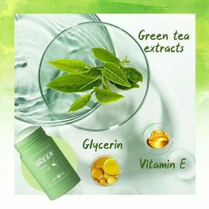 Green Tea Cleansing Mask StickSkin and SatinMy StoreUnleash your skin's natural beauty with our Deep Cleanse Green Mask Stick! This natural skincare solution effectively clears acne, blackheads, and clogged pores withGreen Tea Cleansing Mask Stick