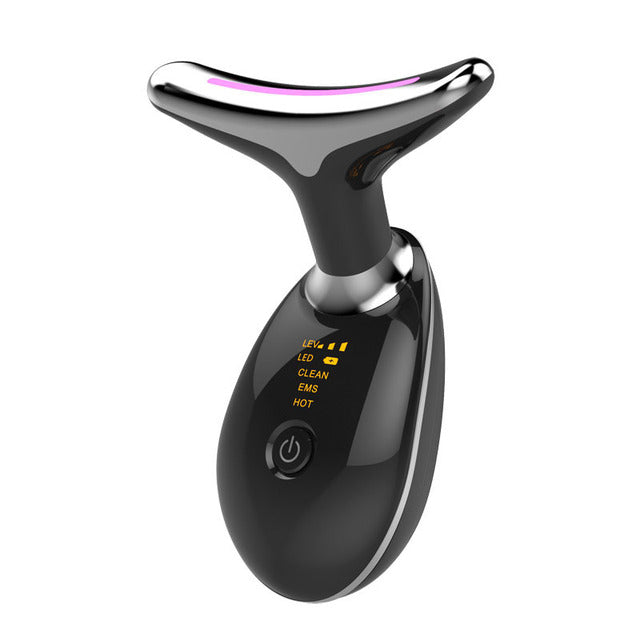 Thermal Neck LiftingSkin and SatinMy StoreThe Thermal Neck Lifting and Massager is a color light beauty instrument that can clean skin, EMS care, warm moisturize, and integrate positive ions + negative ions Thermal Neck Lifting and Massager